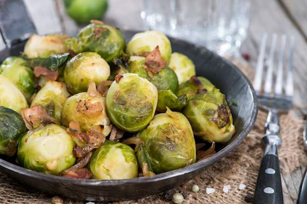 Roasted Brussels sprouts.