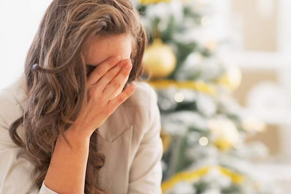 Woman taking a moment to cry.