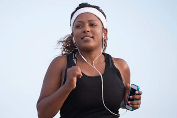Woman jogging.