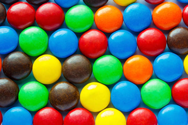 Colorful chocolate candies.