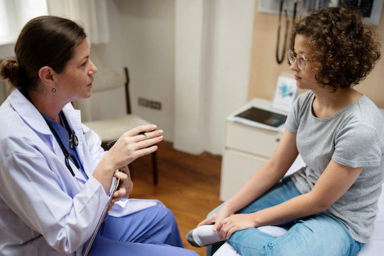 Doctor and patient talking about ADHD.