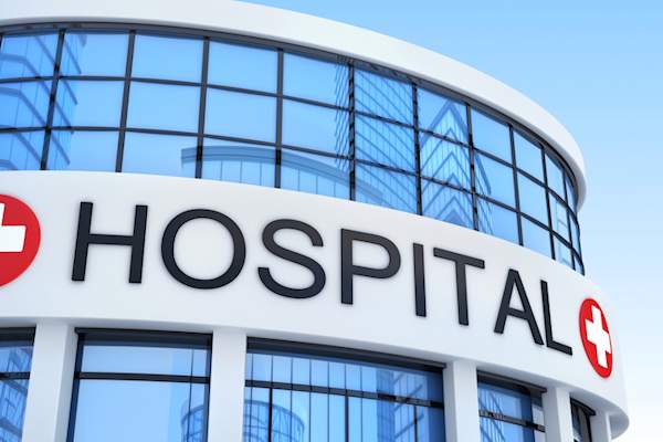 Hospital sign.