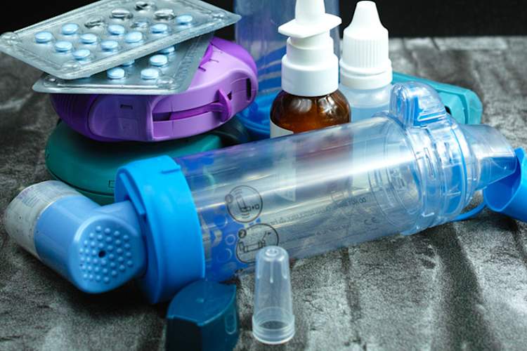 Asthma medicines and inhalers.