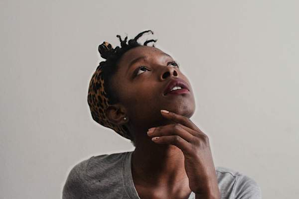 Woman deep in thought
