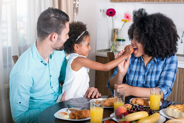 family healthy meal image