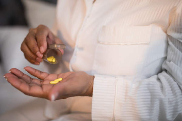Woman taking natrexone.