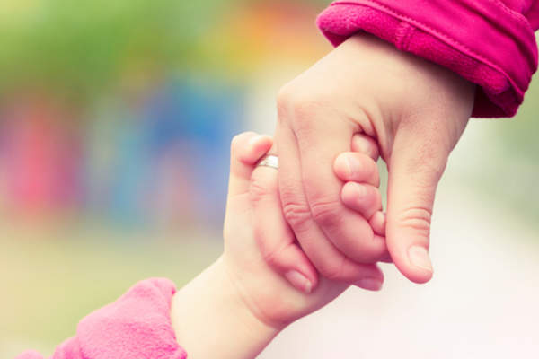 mother and child hands