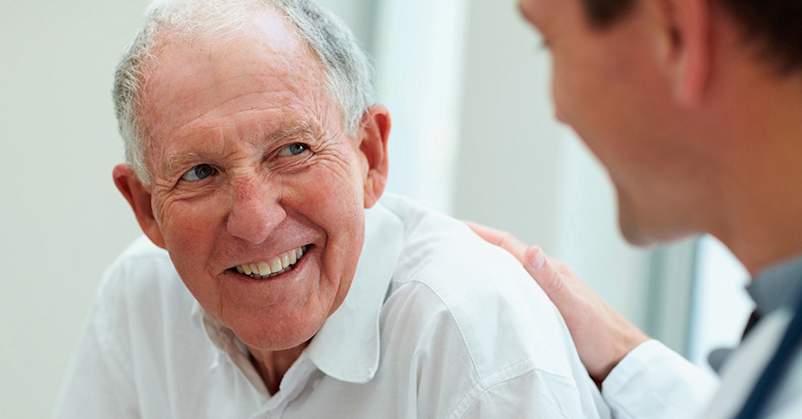 Doctor and senior patient