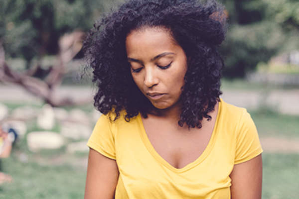 Depressed woman.