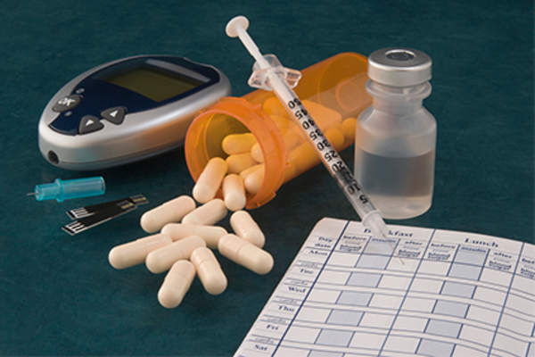 Diabetes supplies.