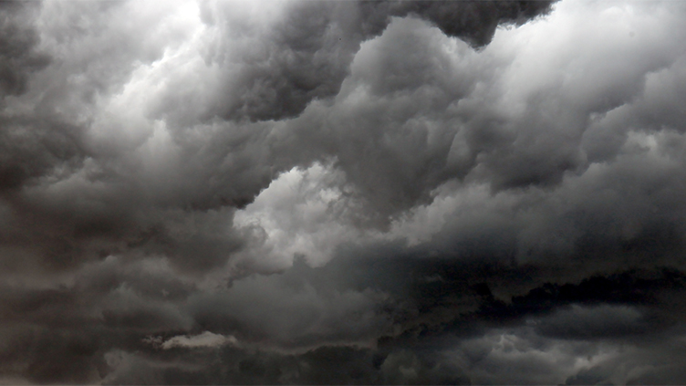 Dark storm clouds in the sky.