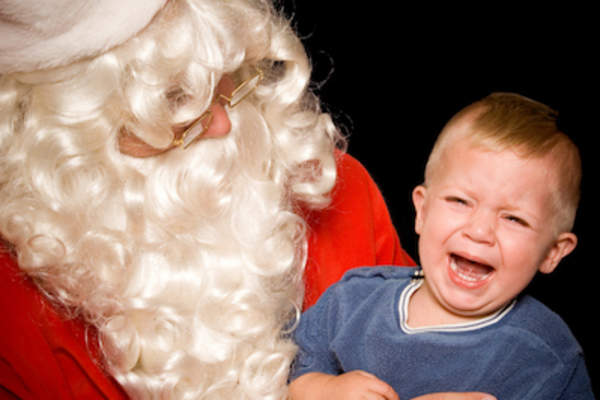 Child scared of Santa
