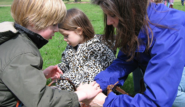 Cathy with Children