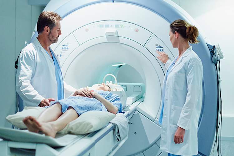 Patient getting an MRI.