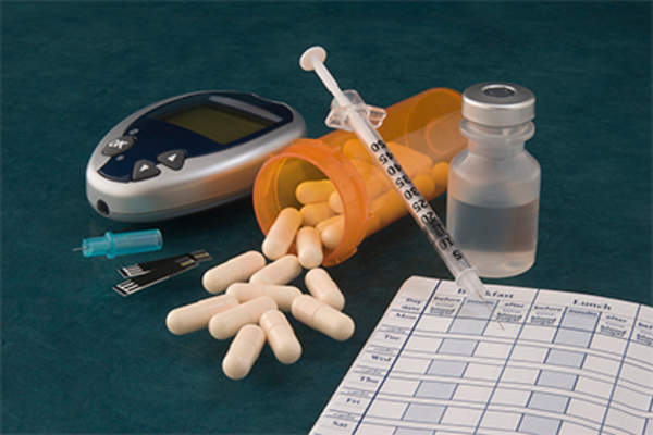 Diabetes meds and supplies.