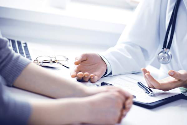 doctor and patient talking