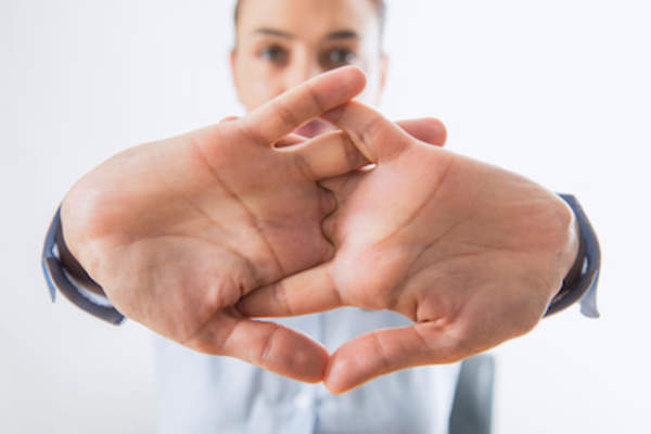 Stretching hands