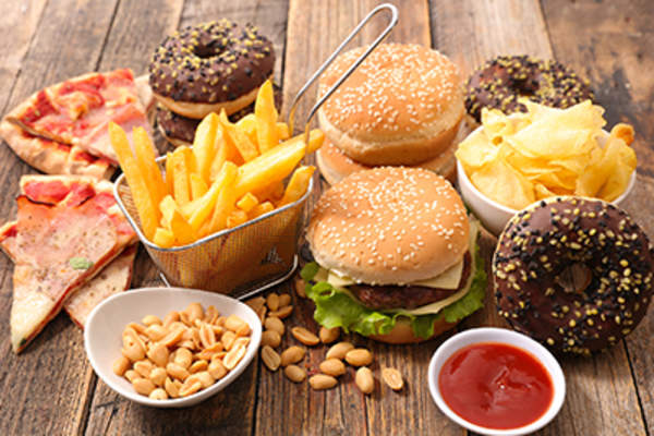 Assorted junk food.