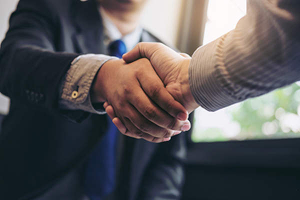 Professional handshake.