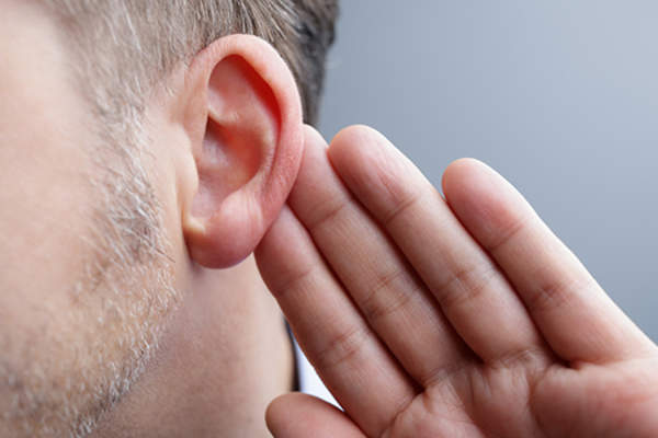 man listening image