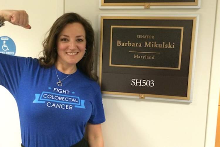 Trish outside her senator, Barbara Mikulski’s, office, during an advocacy day on Capitol Hill.