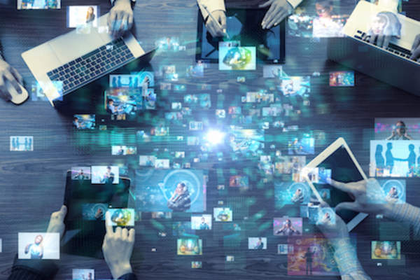 Online connection concept.
