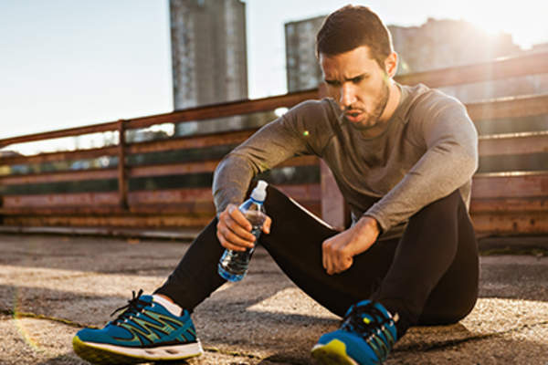 Man resting after workout