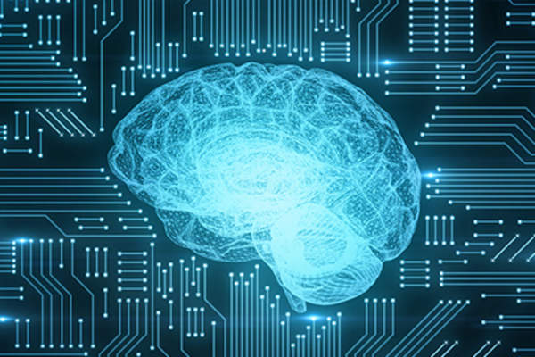 Circuits in the human brain concept.
