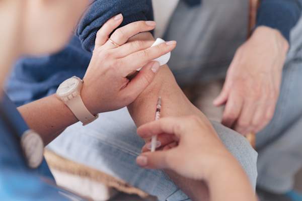 person getting blood drawn