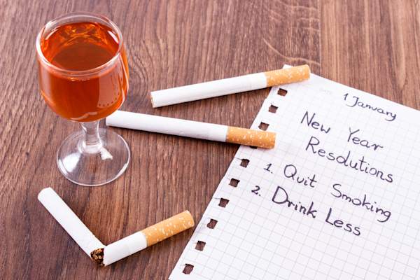 New year's resolution list.