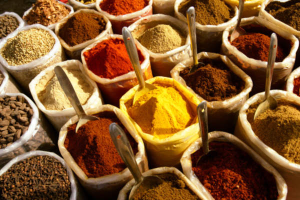 Assorted spices.