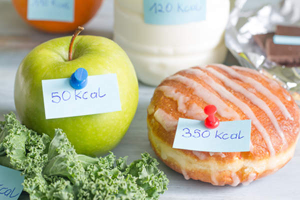 Counting calories.