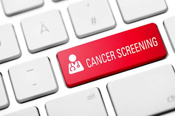 Cancer screening button on keyboard