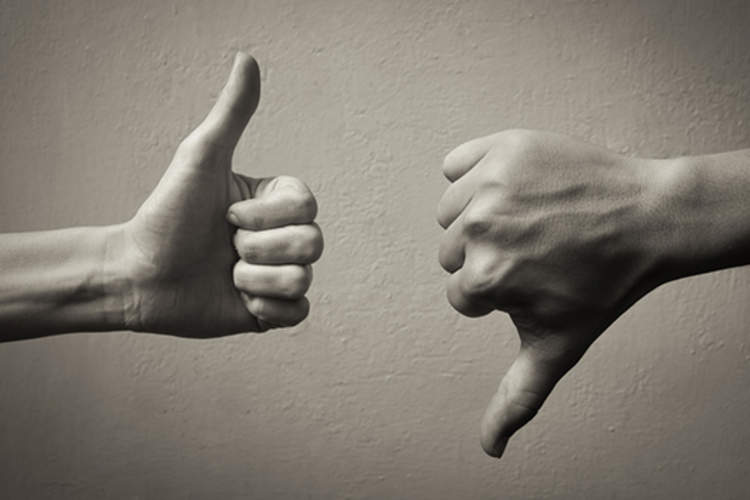 Thumbs up, thumbs down.