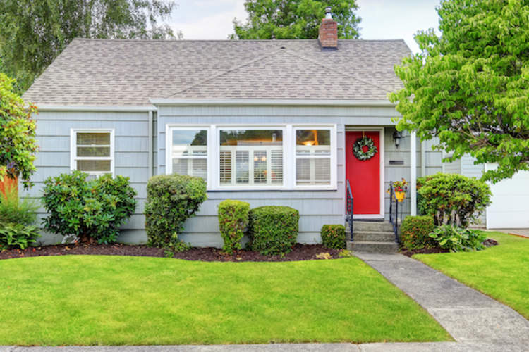 Exterior of small American house
