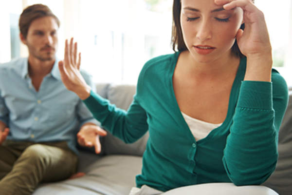 Woman angry during an argument.