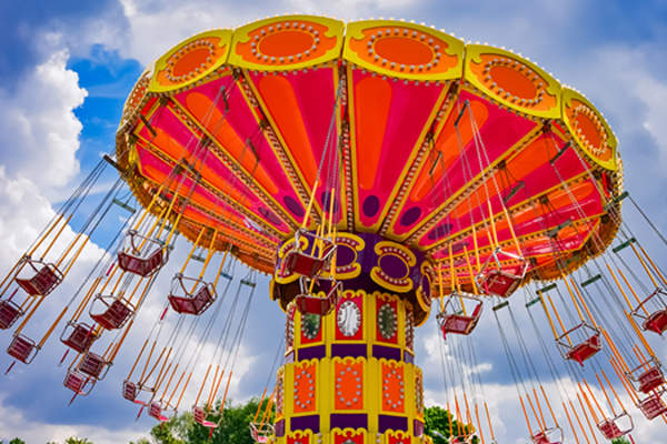 amusement park swings image