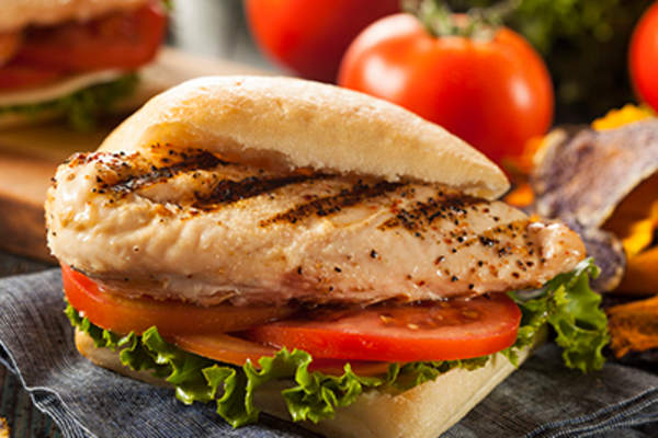 Grilled chicken sandwich.