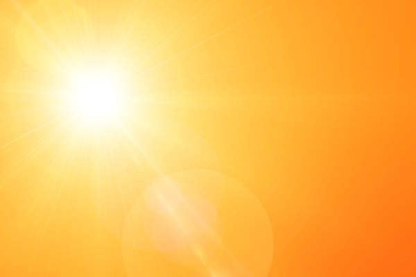 Heat from the sunshine