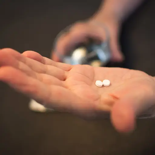 Senior woman taking pills with a glass of water