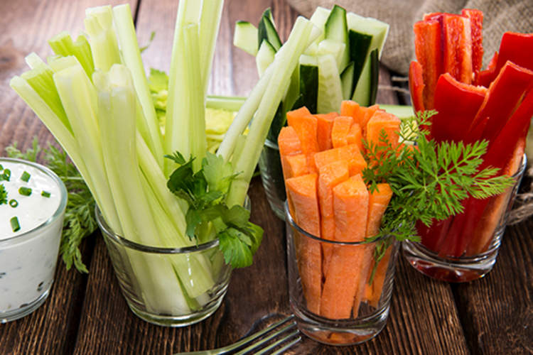 Eat fresh vegetables instead of trigger foods during the holidays.