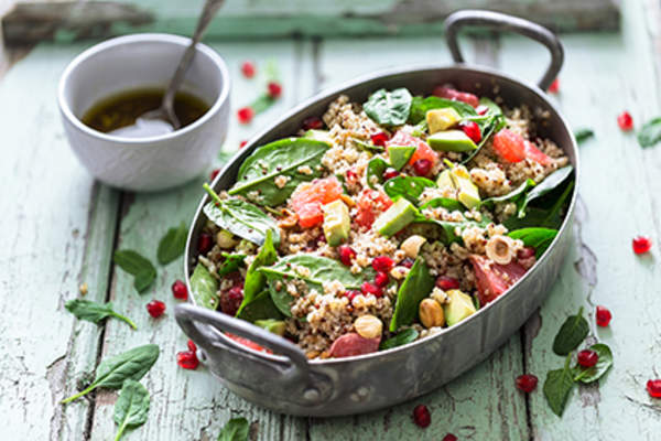 Healthy quinoa salad.