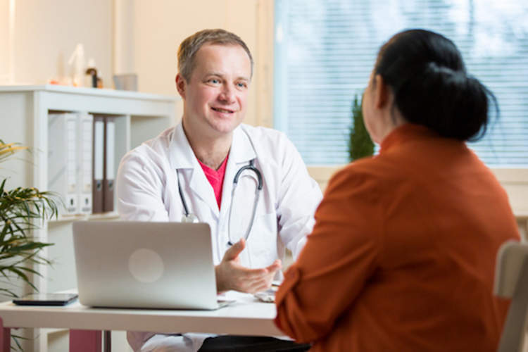 Patient meeting with doctor