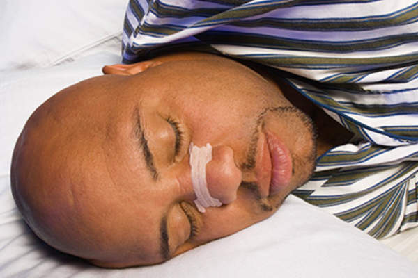 Nasal breathing strips.