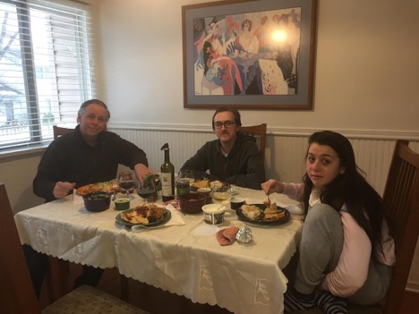 Cathy’s family enjoying their very burrito Christmas