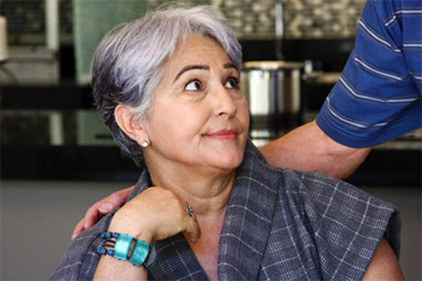 Mature woman needs a little help.