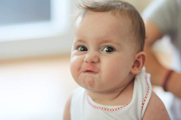 Irritated from the start angry baby.