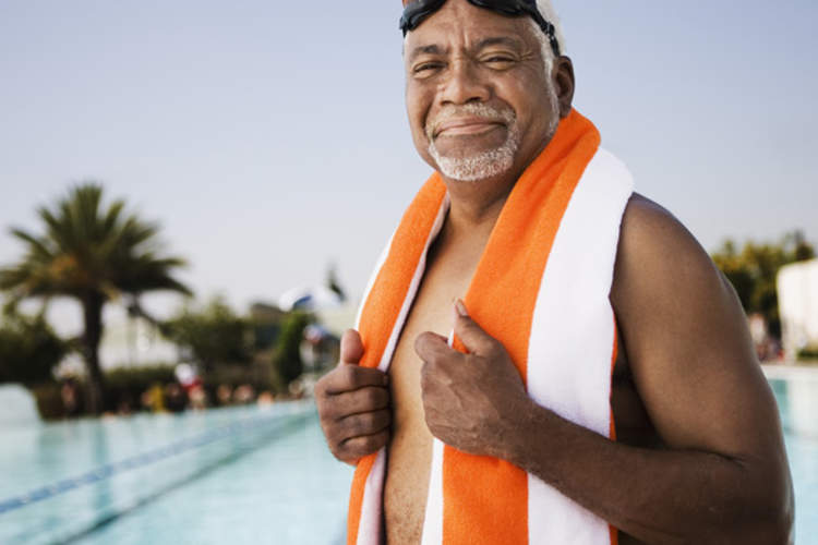 Older Man at pool