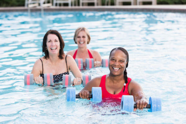 Water aerobics.