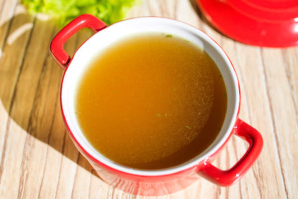 Clear broth.